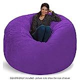 Chill Sack Bean Bag Chair Cover, 6-feet, Microsuede - Purple | Amazon (US)