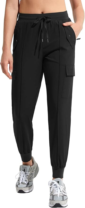 POLIVA Women's Cargo Hiking Pants Lightweight Joggers Quick Dry Golf Travel Casual Athletic Pants... | Amazon (US)