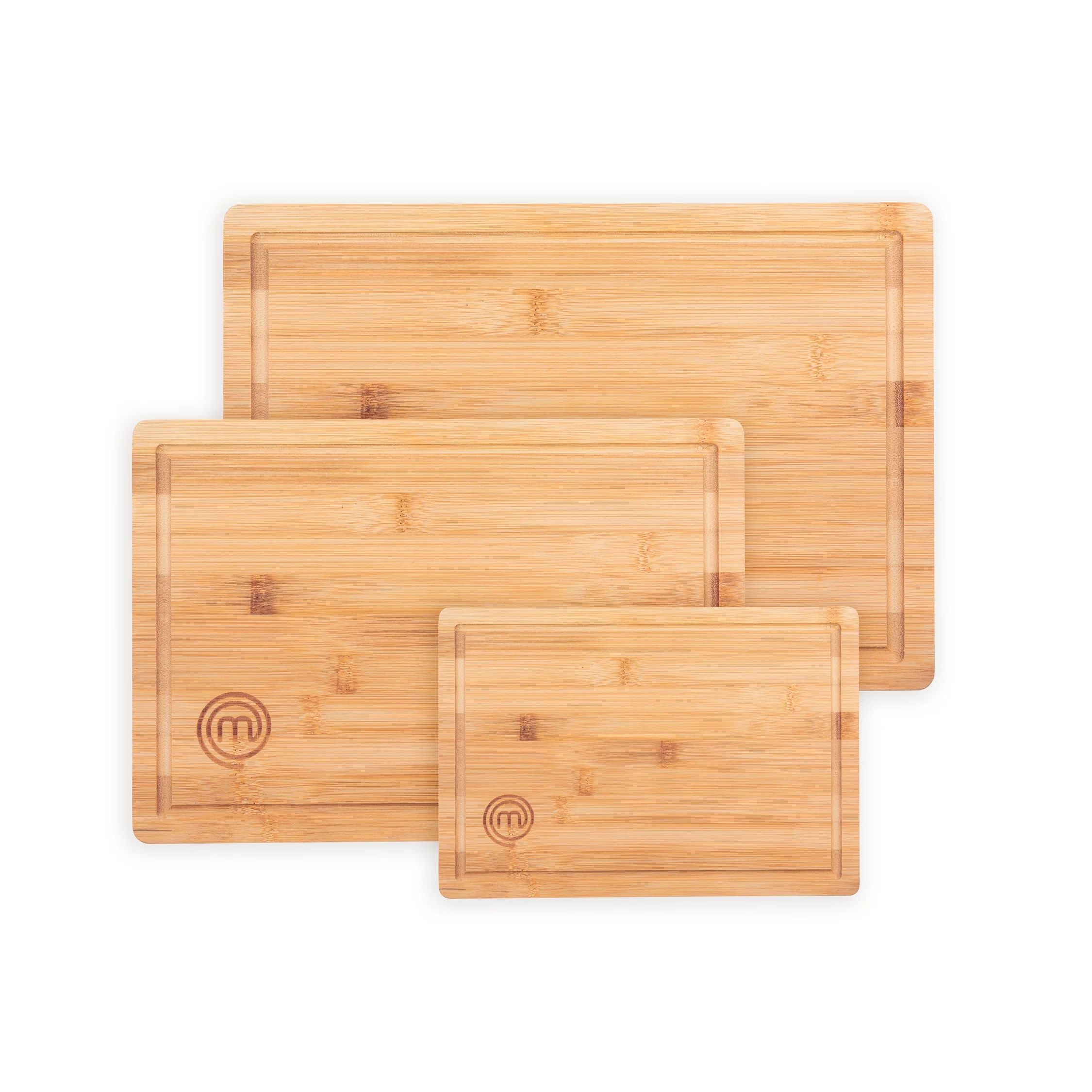 MasterChef 3 Piece Bamboo Cutting Board Set, Natural, Sustainable | Walmart (US)