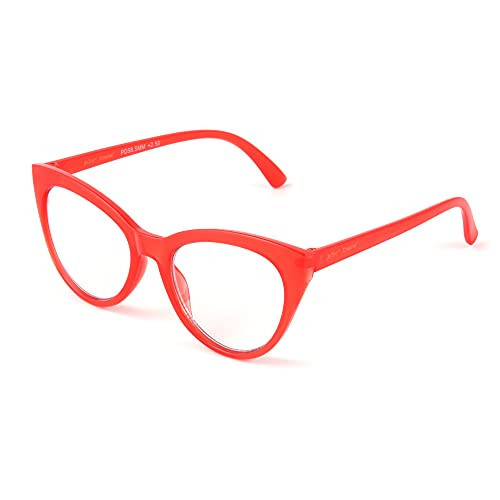 Betsey Johnson womens Rhett Glasses Blue Light Glasses, Shiny Red, 62mm US | Amazon (US)