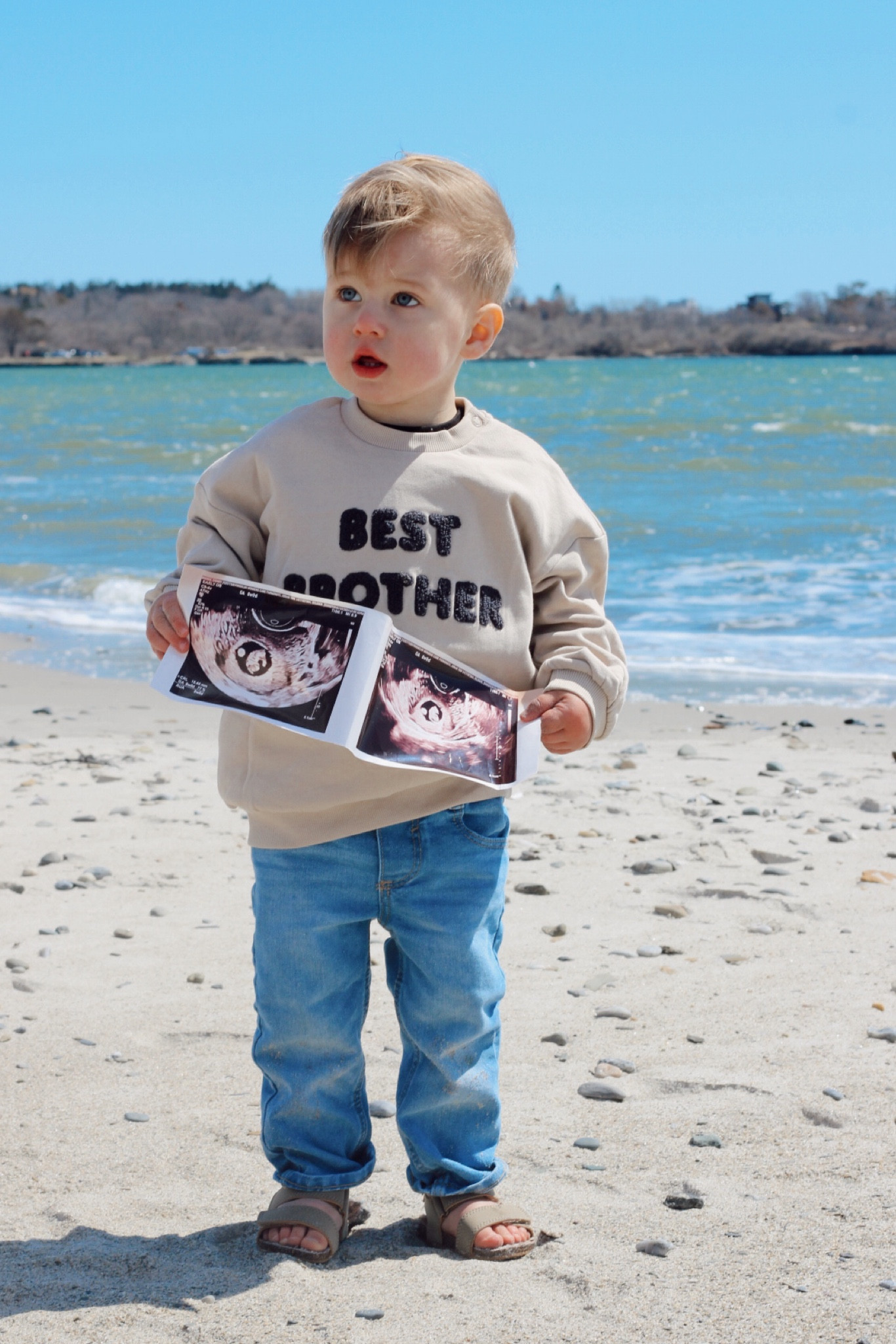 Adorable toddler boy outfit for baby announcement! Love this best brother crewneck! 

#LTKstyletip #LTKkids #LTKfamily