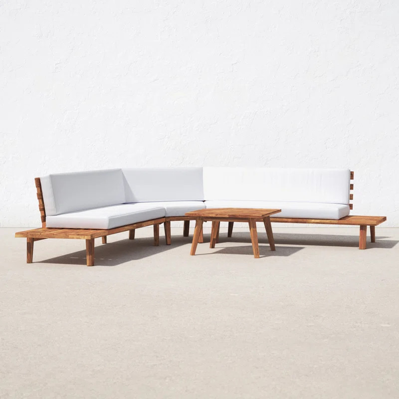 Boaz 4 Piece Sectional Seating Group with Cushions | Wayfair North America