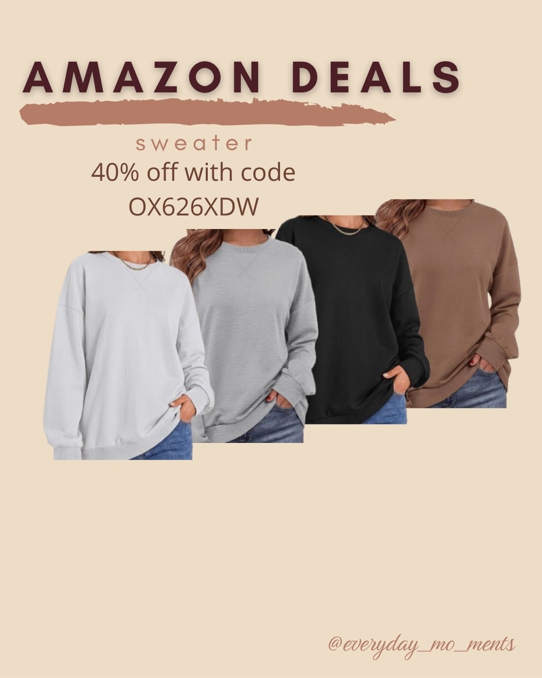 $16 ends 9/3

Amazon fashion
Amazon deals
Crewneck sweater
Oversized sweater
Comfy outfit

#LTKSaleAlert