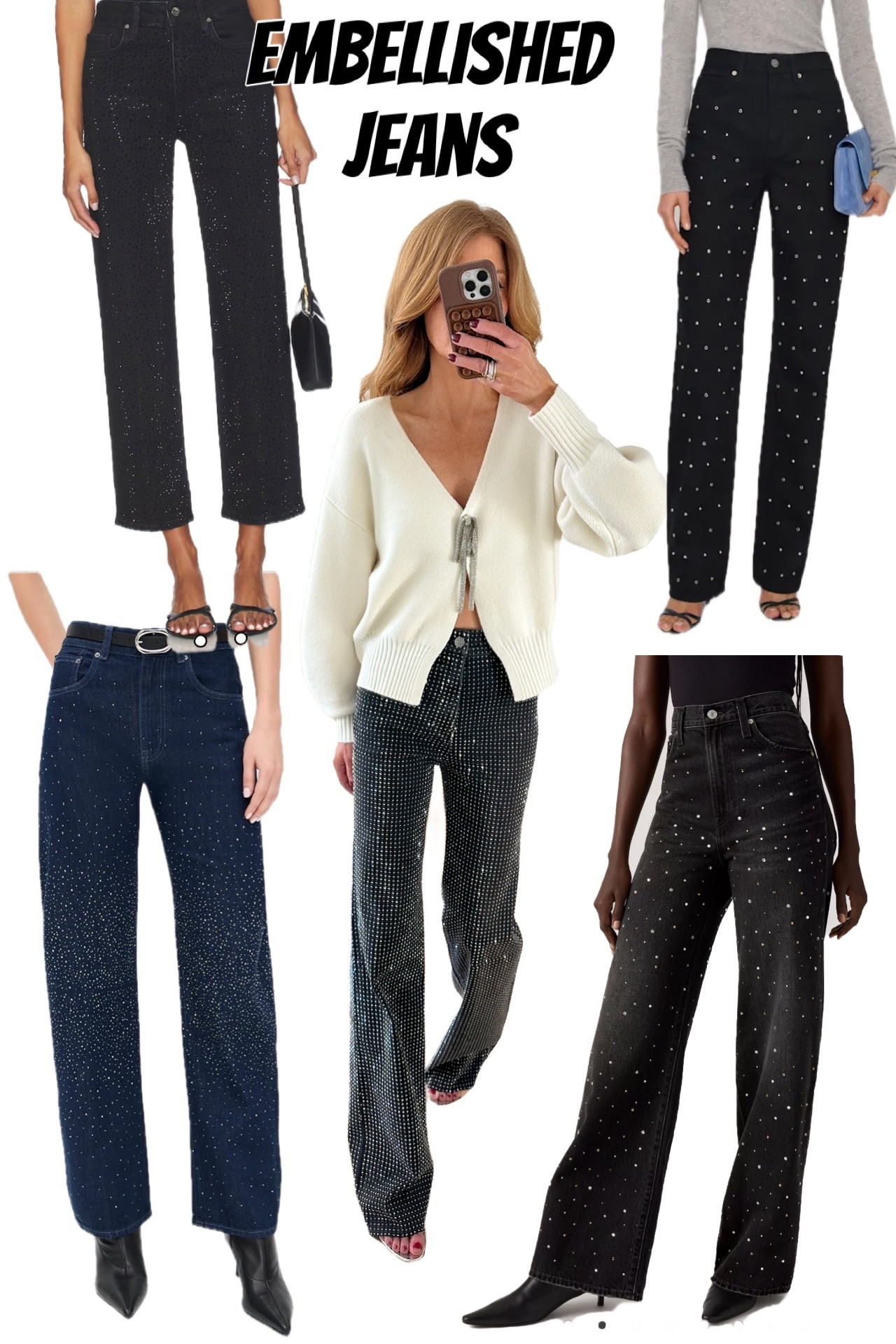 Embellished jeans all price points! Great option for a casual holiday, new years or vegas! 

#LTKHoliday #LTKFindsUnder100 #LTKSeasonal