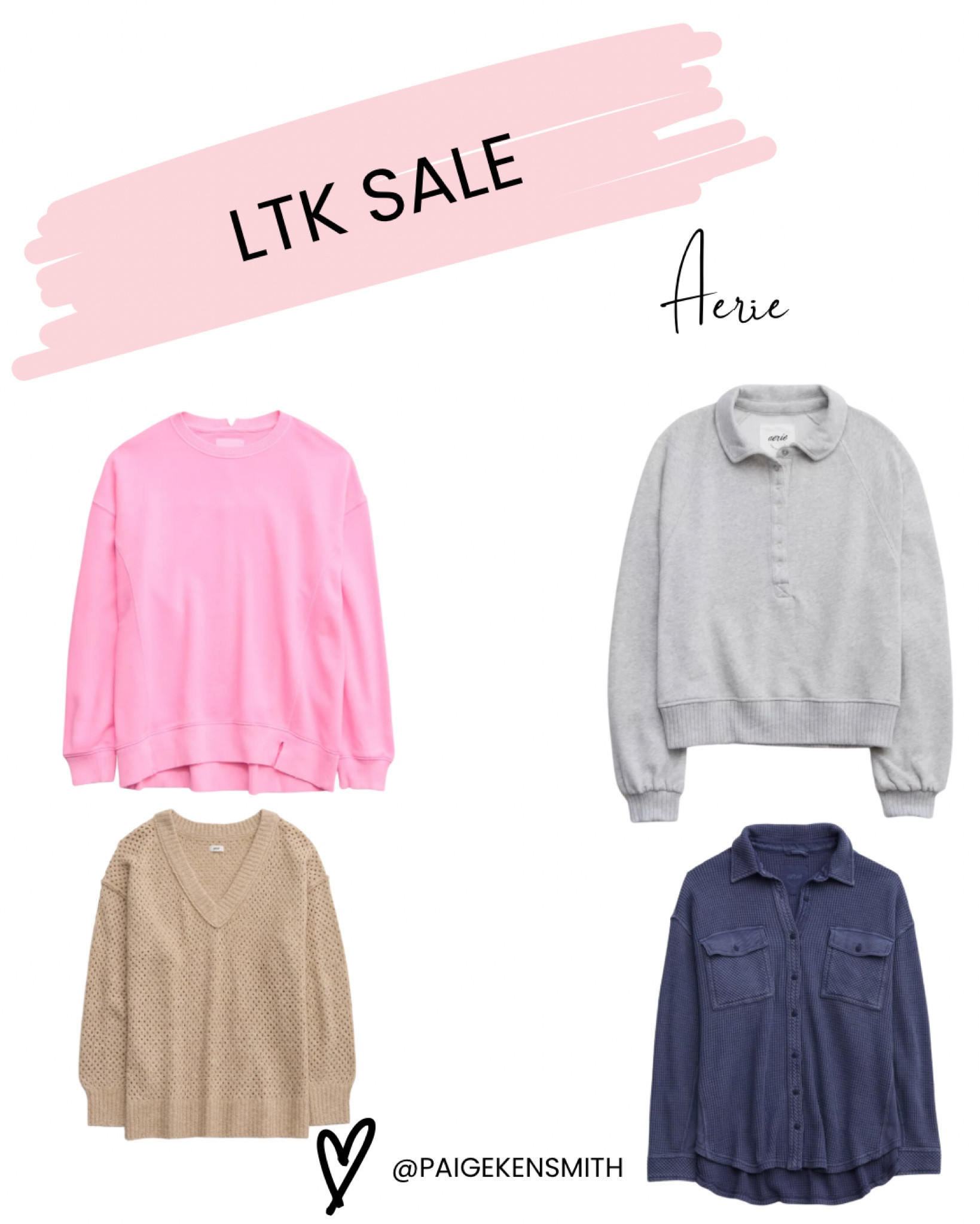 LTK Sale Aerie 


Lounge wear, sweater, shacket, pullover, waffle knitfe 

#LTKstyletip #LTKSeasonal #LTKSale