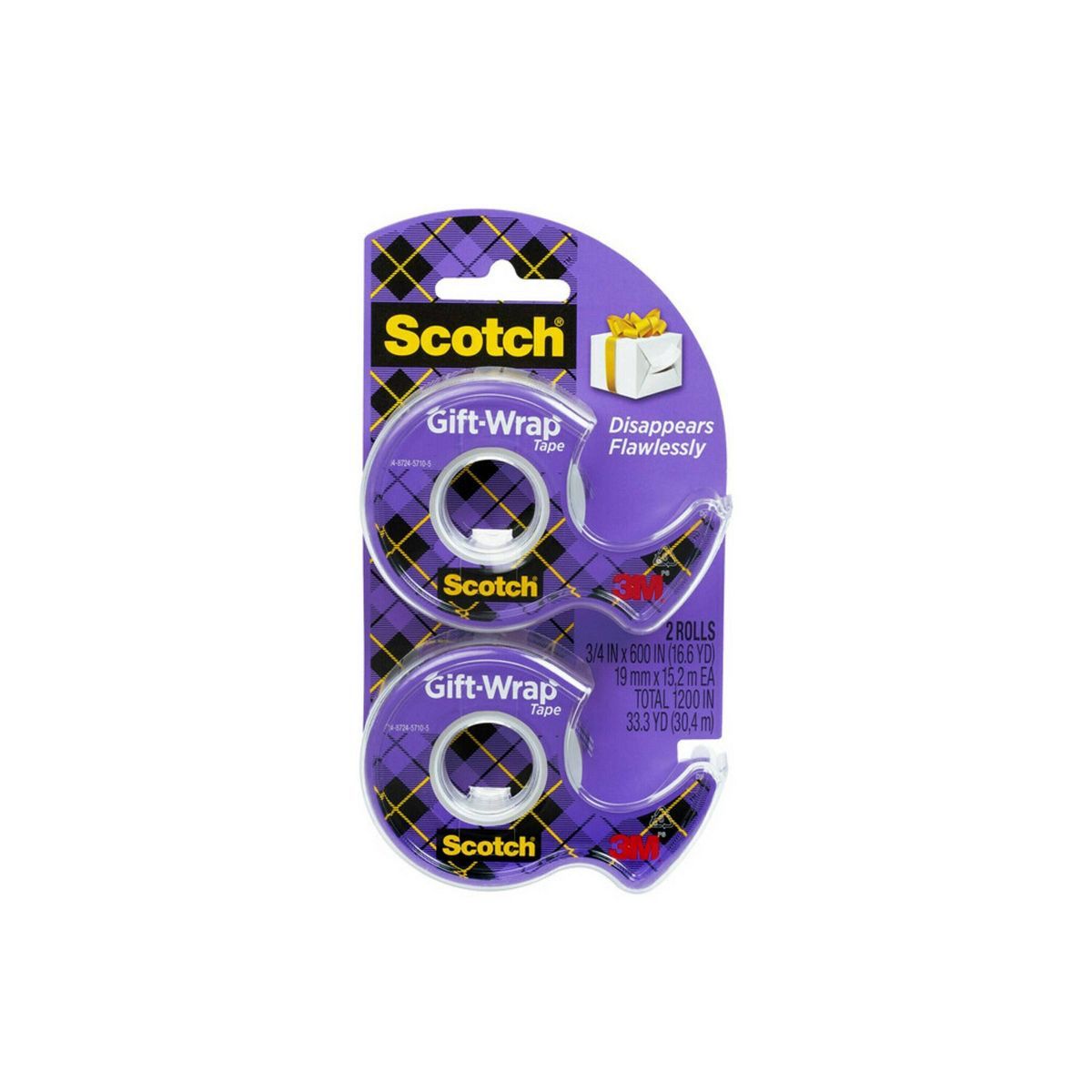 Scotch 2pk Gift Wrap Tape Satin Finish 3/4" x 600" | Target
