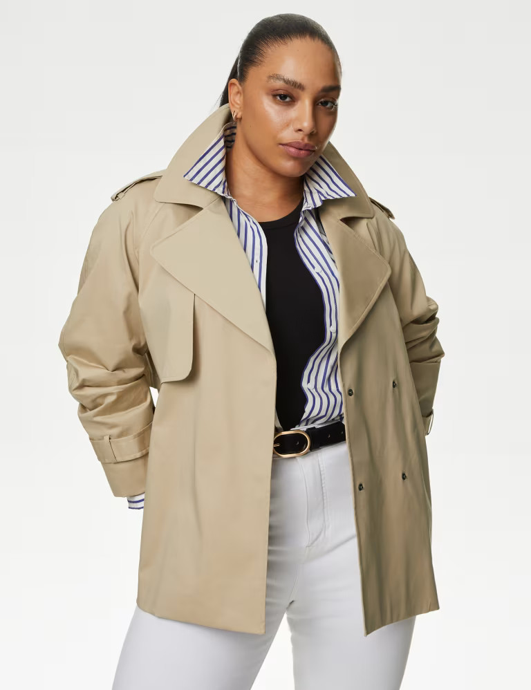 Cotton Rich Short Trench Coat | Marks & Spencer (UK)