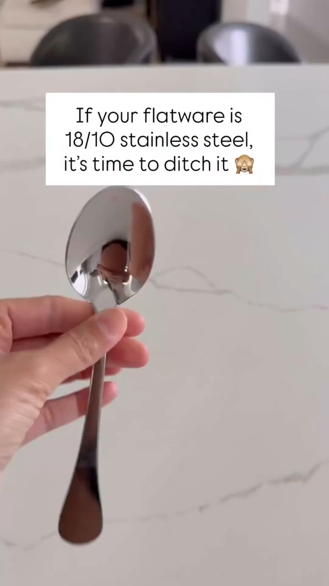 ‼️Comment below “SWAP” for cleaner flatware options and link⤵️⤵️⤵️

What does that “18/10” really mean? ⤵️

-18% chromium (rust resistance)
-10% nickel** (shine + durability)

⚠️ Why we need to ditch nickel in flatware?

Nickel is a heavy metal that can:

-Trigger allergies (rashes, irritation)
-Affect sensitive individuals more
-Build up with repeated exposure over time

Heavy metals don’t break down easily—they can accumulate over time and can affect:
🧠 Brain & nervous system effects
🧬 Hormone disruption
🛑 Organ stress (kidneys, liver)
⚡ Inflammation & oxidative stress

 🔪 Why old/scratched utensils are worse

-Heat, dishwashing, and wear increase breakdown
-More nickel can leach into food

Biggest triggers for leaching

* Tomato sauce
* Citrus
* Vinegar
* Hot, salty foods

---

 ✅Better options? Look for:

-18/0 stainless steel (no nickel)
-Wood/bamboo (great for kids)

.
.
.
.
#toxinfree #nontoxic #toxinfreeliving #nontoxicliving #flatware