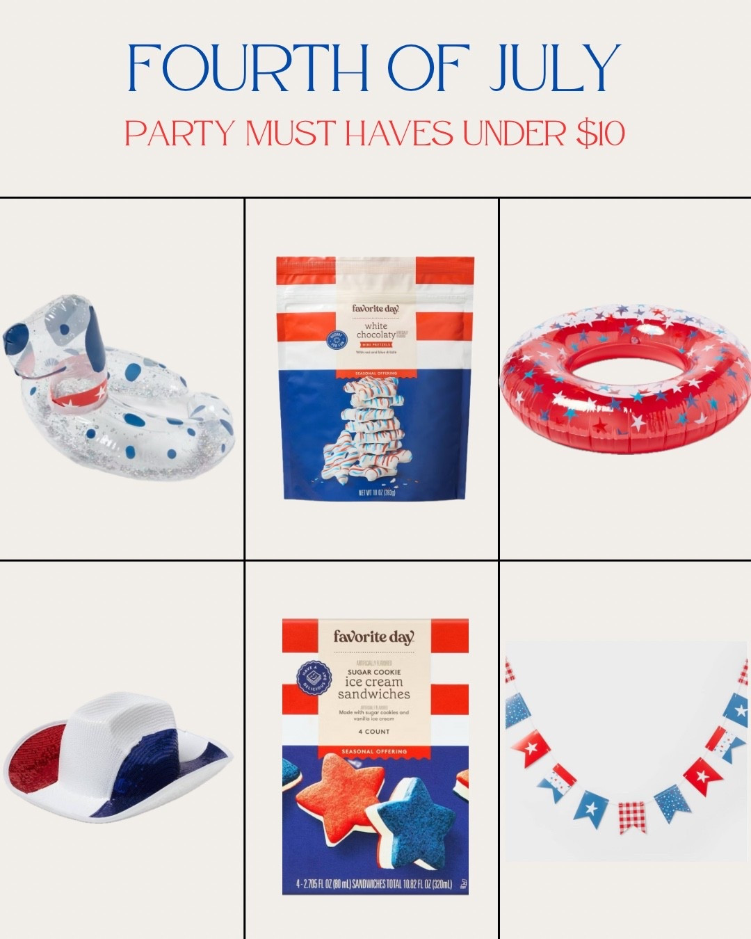 Fourth of July party finds all under $10! 

#LTKSaleAlert #LTKSeasonal #LTKParties