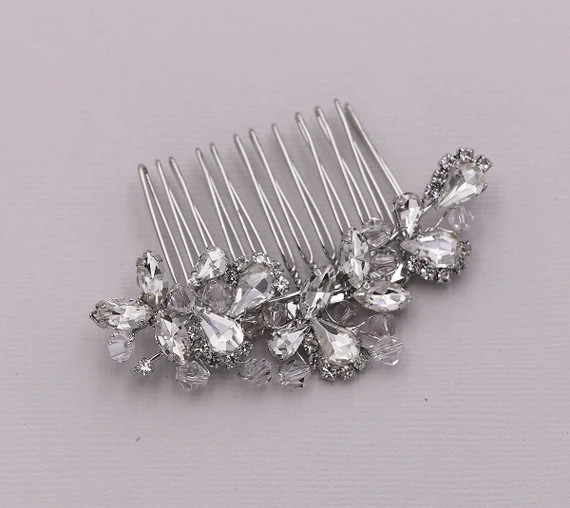 Crystal Bridal Comb, Rhinestone Comb, Bridal Comb Crystal, Wedding Crystal Hair Comb, Carla Cryst... | Etsy (US)