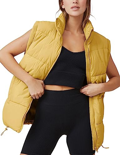 Athlisan Womens Zip Up Puffer Vest Stand Collar Sleeveless Padded Jacket Coat | Amazon (US)