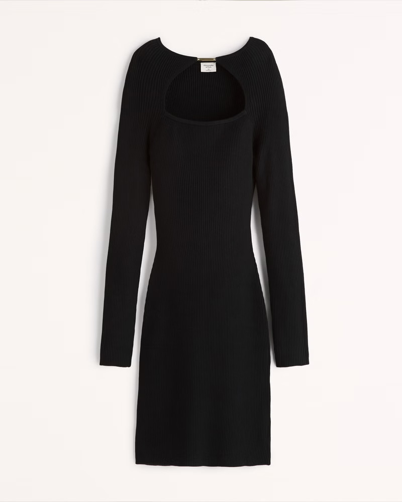 Women's Long-Sleeve Hardware Mini Sweater Dress | Women's Dresses & Jumpsuits | Abercrombie.com | Abercrombie & Fitch (US)