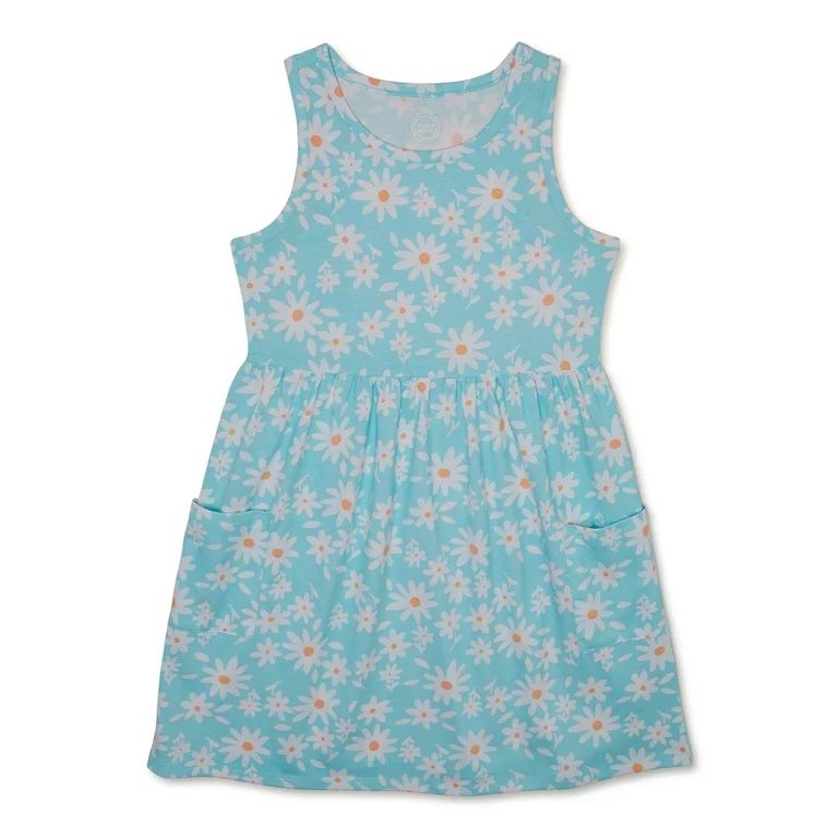 Wonder Nation Girls' Tank Top Play Dress, Size 4-18 & Plus - Walmart.com | Walmart (US)