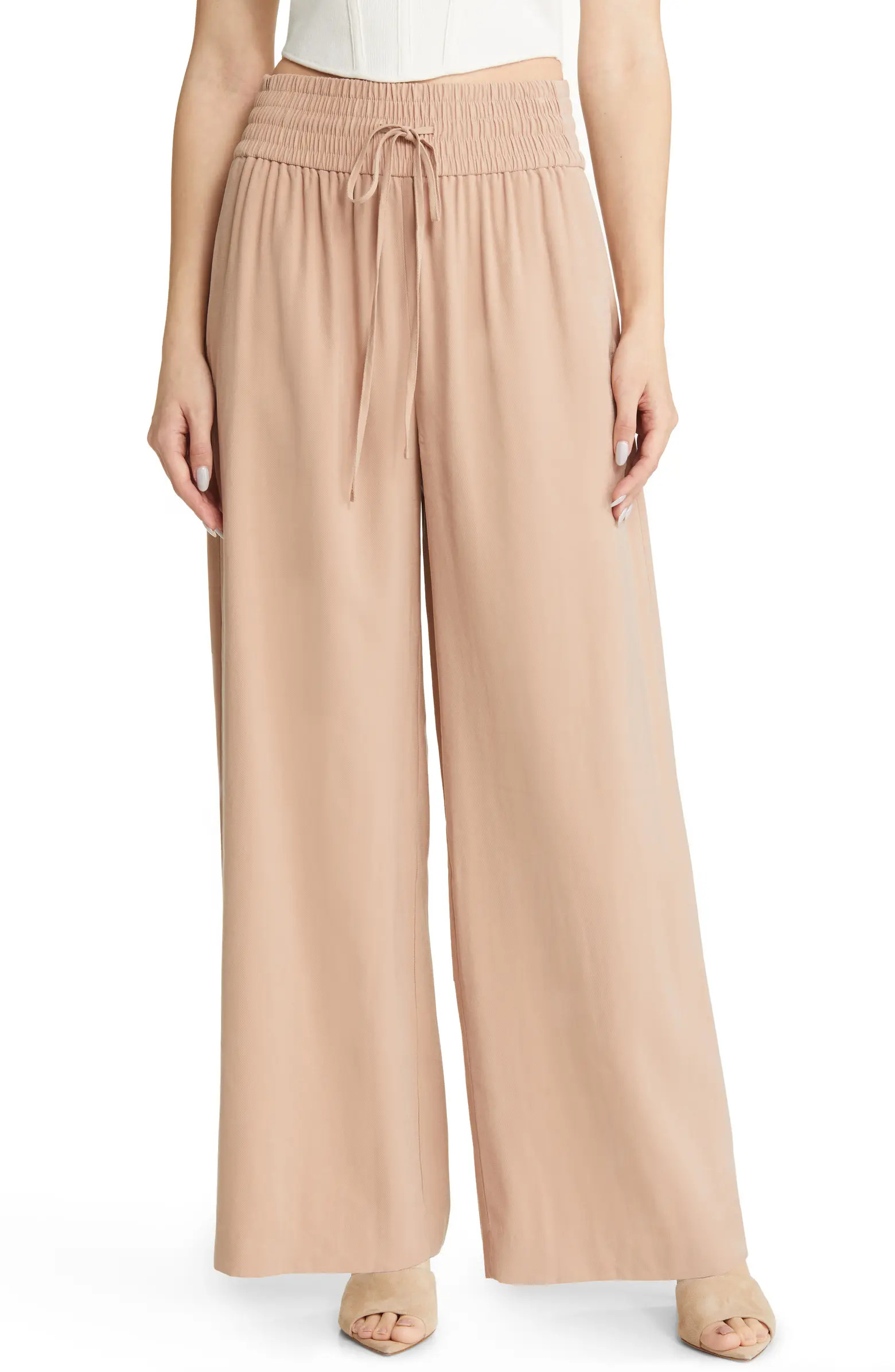 Drawstring Wide Leg Pants | Nordstrom