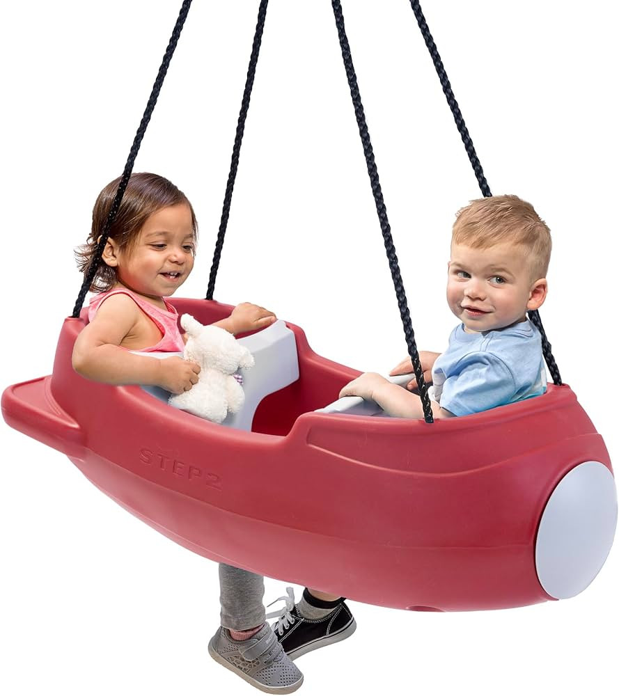 Step2 Rocket Swing for Two, Baby Outdoor Swing, Outside Weather-Resistant Rope, Attach to Playset... | Amazon (US)