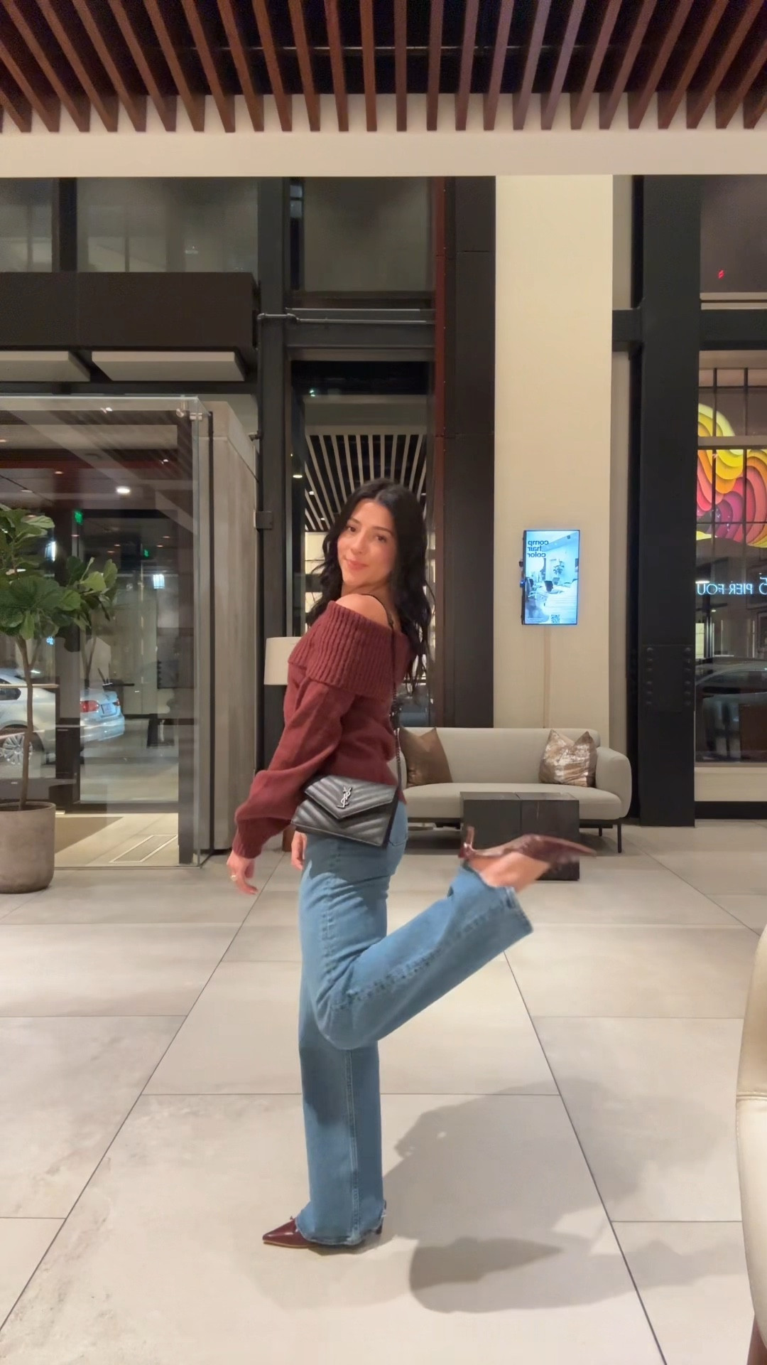 Loved this spring outfits! This burgundy colored sweater from Abercrombie and kitten heels from Dolce Vita are perfect for spring transition!! 

#LTKStyleTip