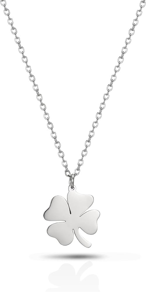 Celtic Good Luck Four Leaf Clover Necklace Irish Shamrock Shape Lucky Charm Pendant Protection Am... | Amazon (US)