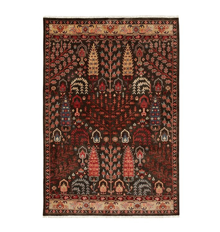 Alderwood Charcoal & Pink Hand-Knotted Rug | Rejuvenation