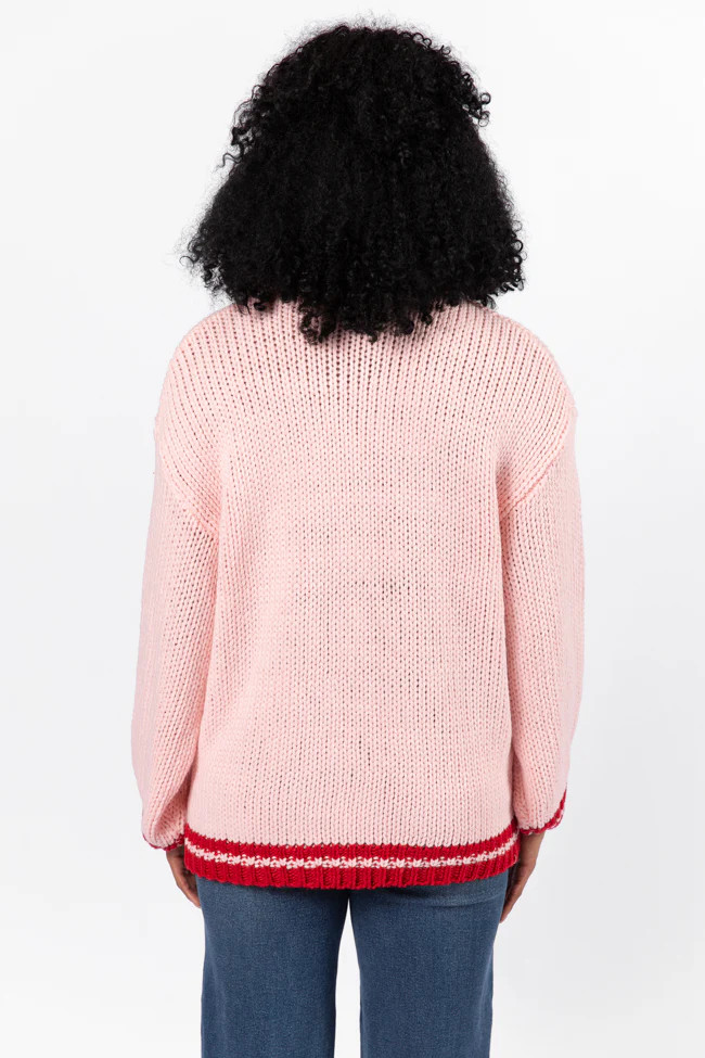 Cherry Sweet Pink and Red Bow Sweater | Pink Lily