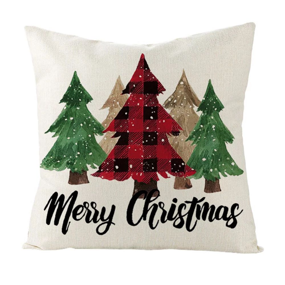 Christmas Pillow Covers 18x18, Buffalo Plaid Christmas Decorations with Buffalo Check Xmas Tree C... | Walmart (US)