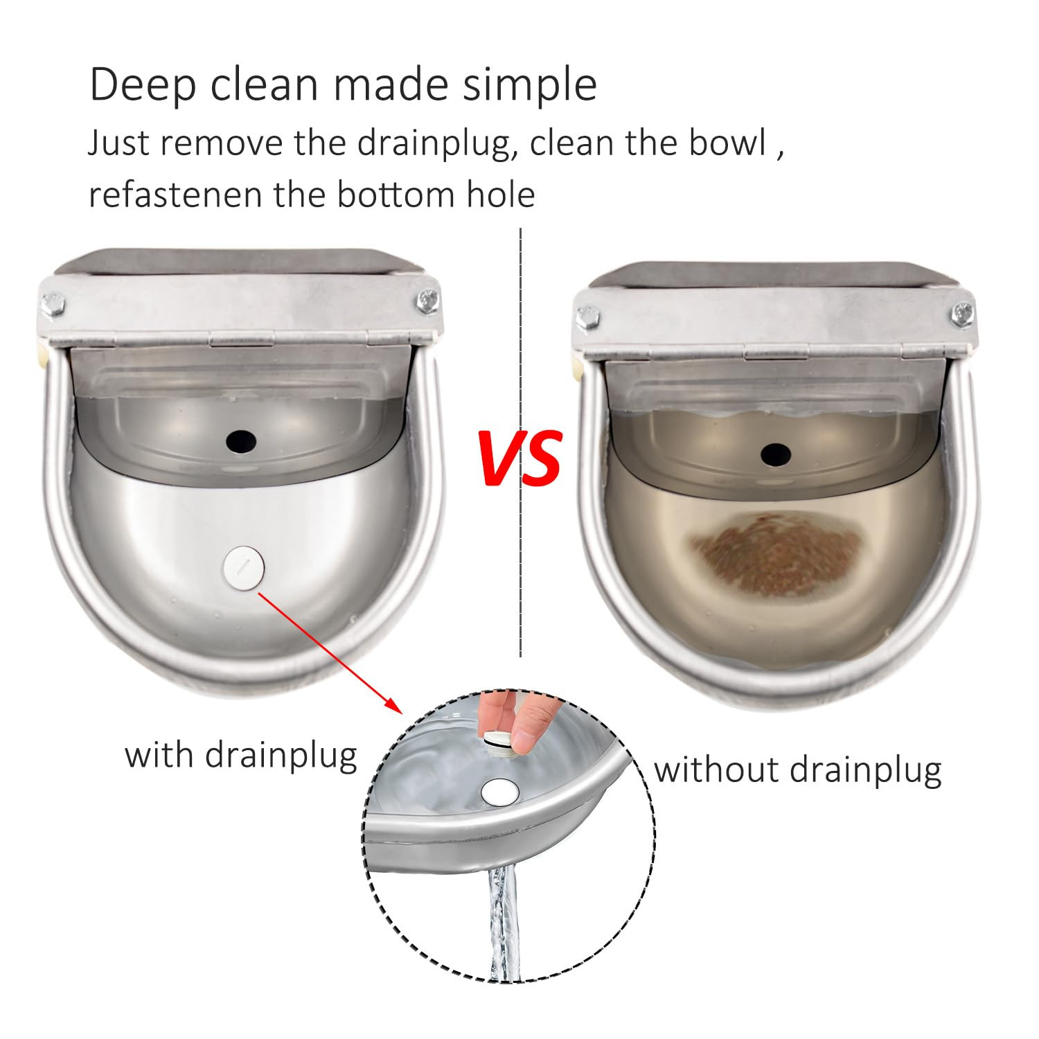 Automatic Water Dispenser for Dog Water Bowl Dispenser Large Size Stainless-Steel Waterer Feeder ... | Amazon (US)