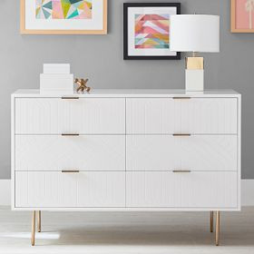 Jennings 6-Drawer Wide Dresser (52w x 20d") | Pottery Barn Teen