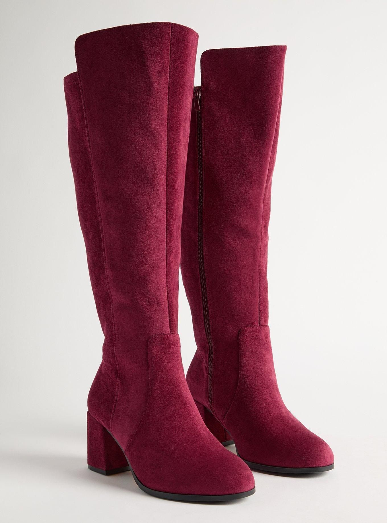 Block Heel Stretch Knee Boot (WW) | Torrid (US & Canada)