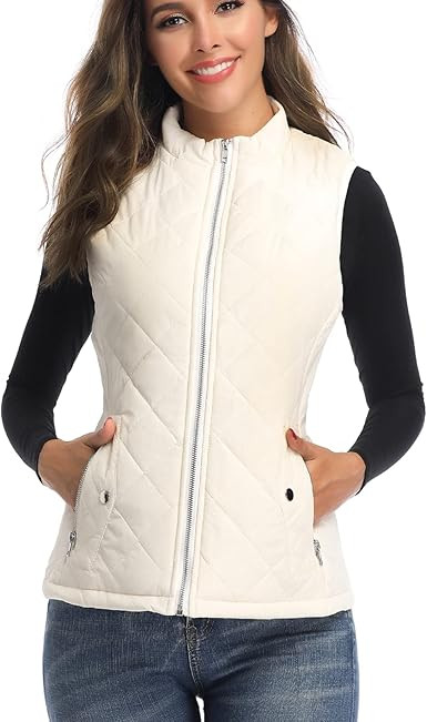 Women's Vest - Stand Collar Lightweight Zip Quilted Vest for Women | Amazon (US)