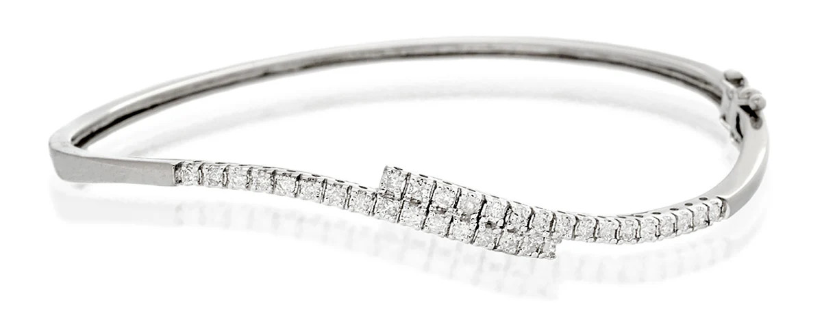 Lab Diamond Bangle 0.50ct in 925 Sterling Silver | The Diamond Store