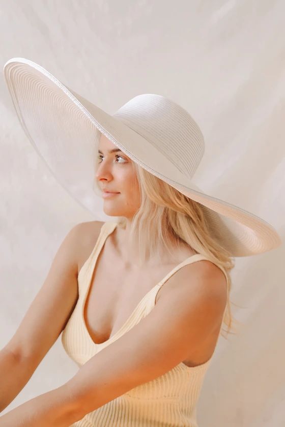 Vacay Away White Oversized Sun Hat | Lulus (US)