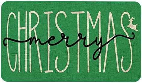 Amazon.com: Merry Christmas Door Mat 30 X 17 Inch Christmas Green Doormat Indoor Outdoor Entrance... | Amazon (US)