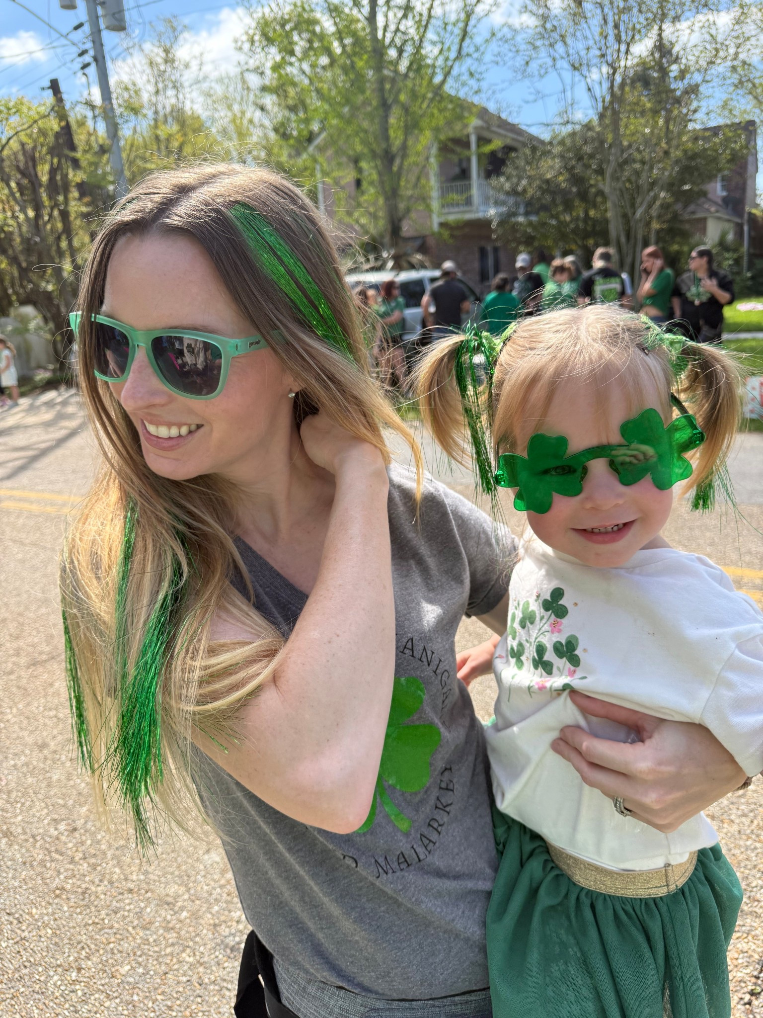Look how amazing these clip in hair tinsel came out for the St. Patty’s Day parade 🍀 they have so many fun colors too and they were perfect for cutting down to fit in Emma’s hair 💚

#LTKKids #LTKFestival