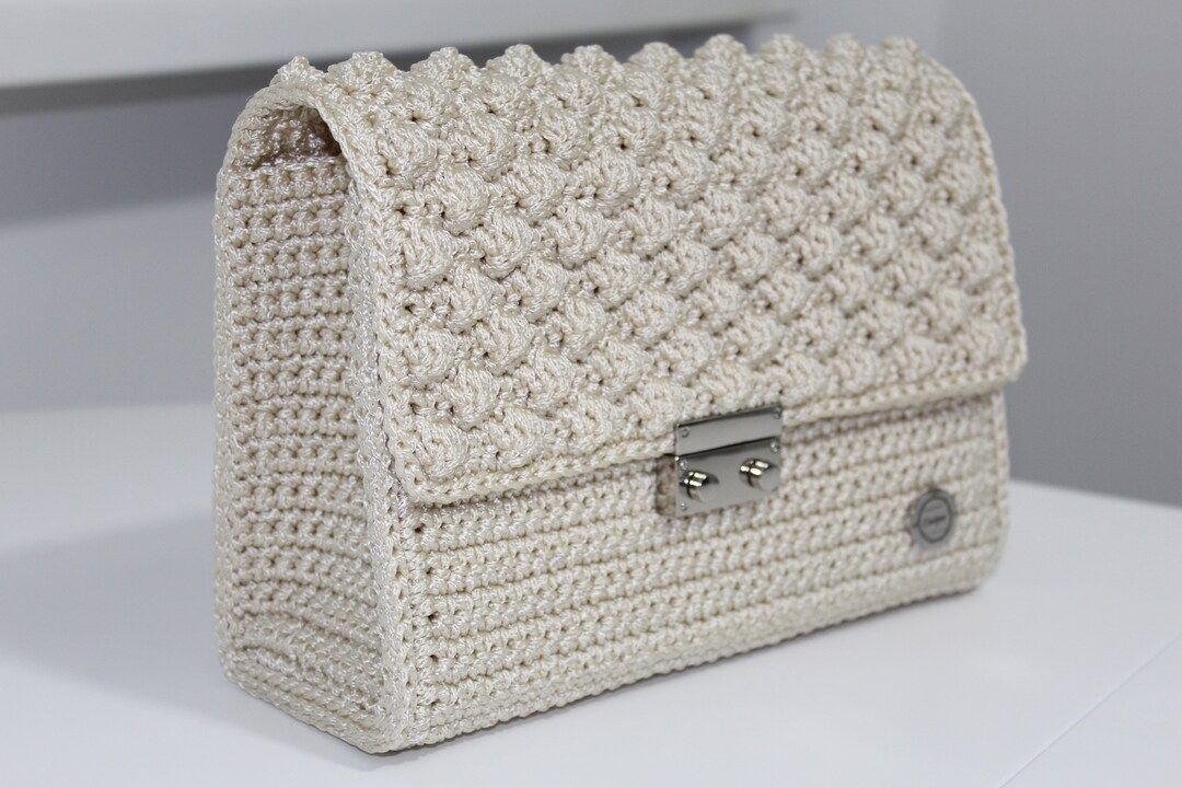 Cream Crochet Handbag, Handmade Crossbody, Bag for Women, Gift for Her - Etsy | Etsy (US)