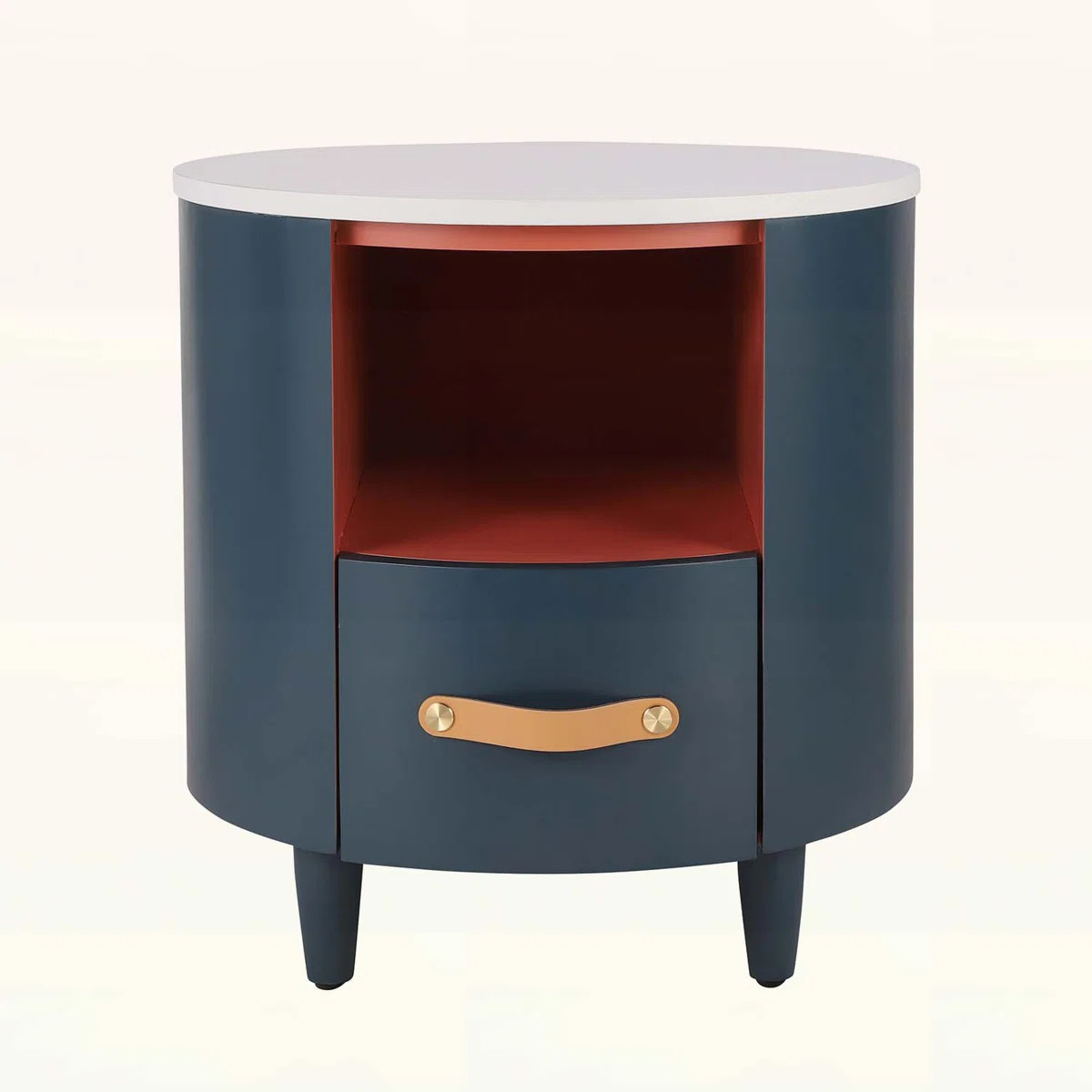 Nightstand with Open Shelf,Curved Design for Bedroom | Wayfair North America