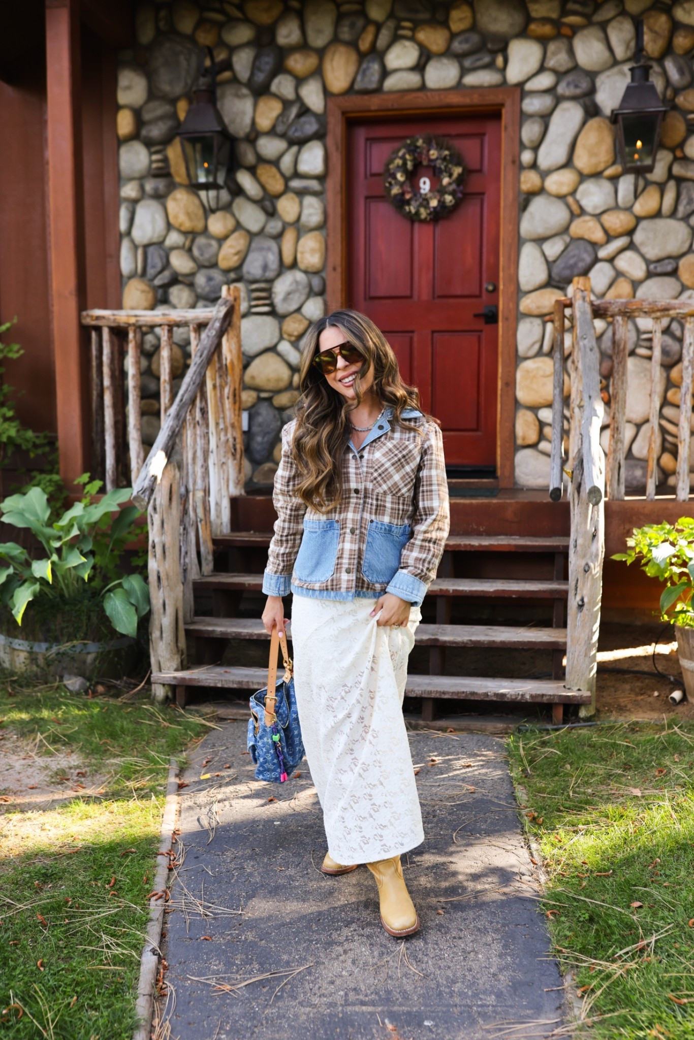 Fall outfit
Abercrombie plaid denim jacket
Lace sheer skirt styling
Frye boots

#LTKootd #LTKSeasonal #LTKPetite