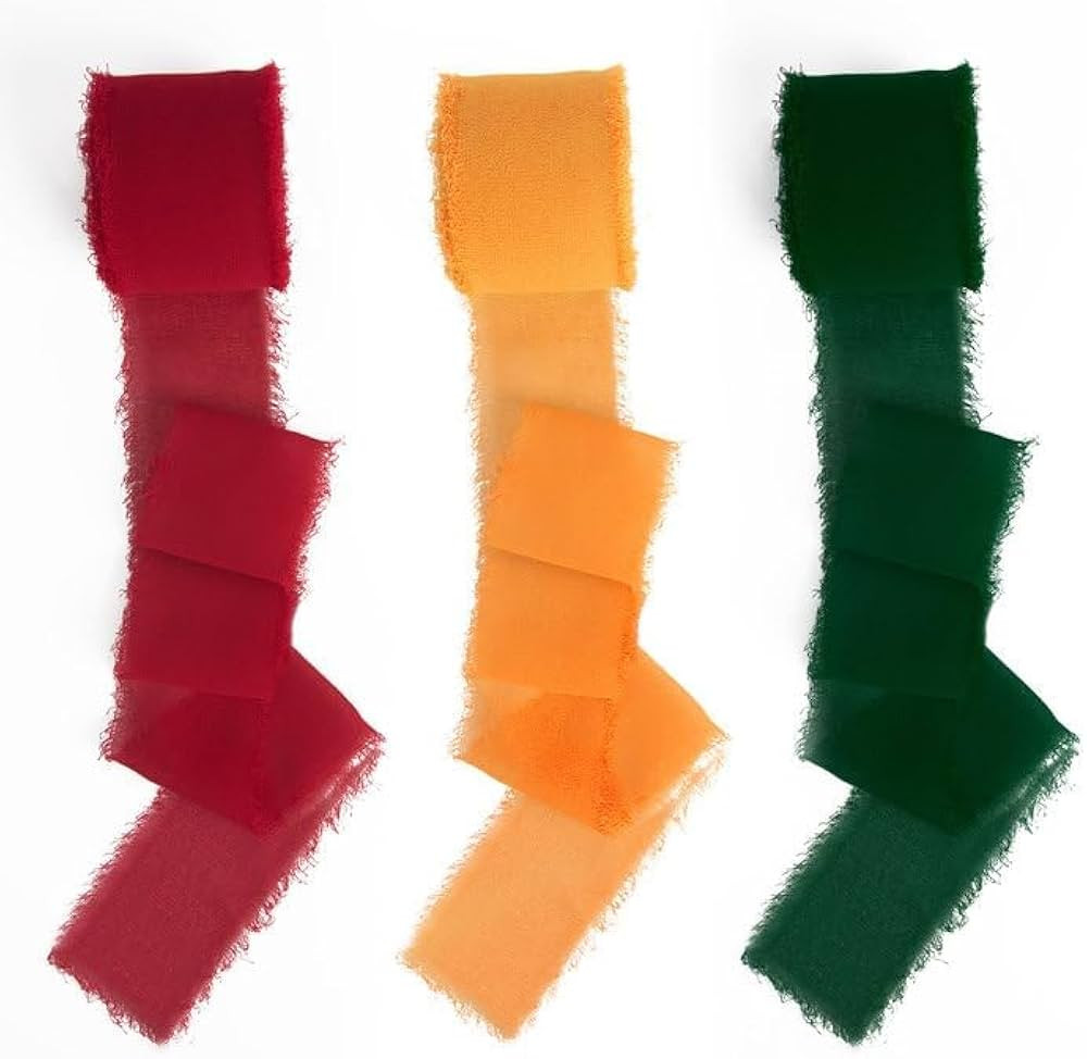 Burgundy Ribbon for Christmas Tree Christmas Ribbon for Tree Chiffon Ribbon Green Ribbon Wrapping... | Amazon (CA)