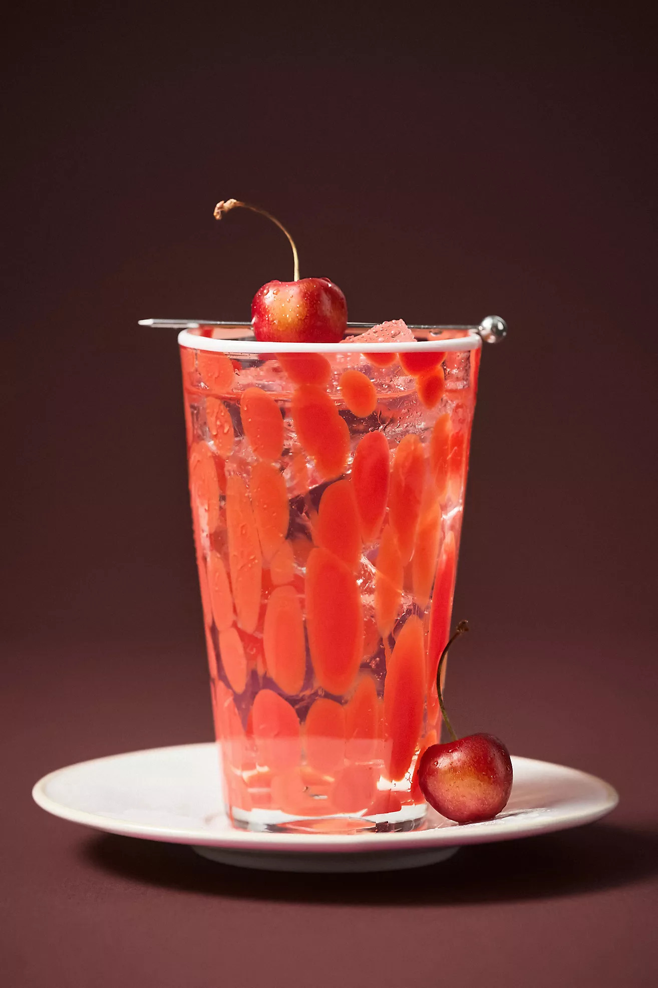 Dapple Dot Hand-Blown Highball Glass | Anthropologie (US)