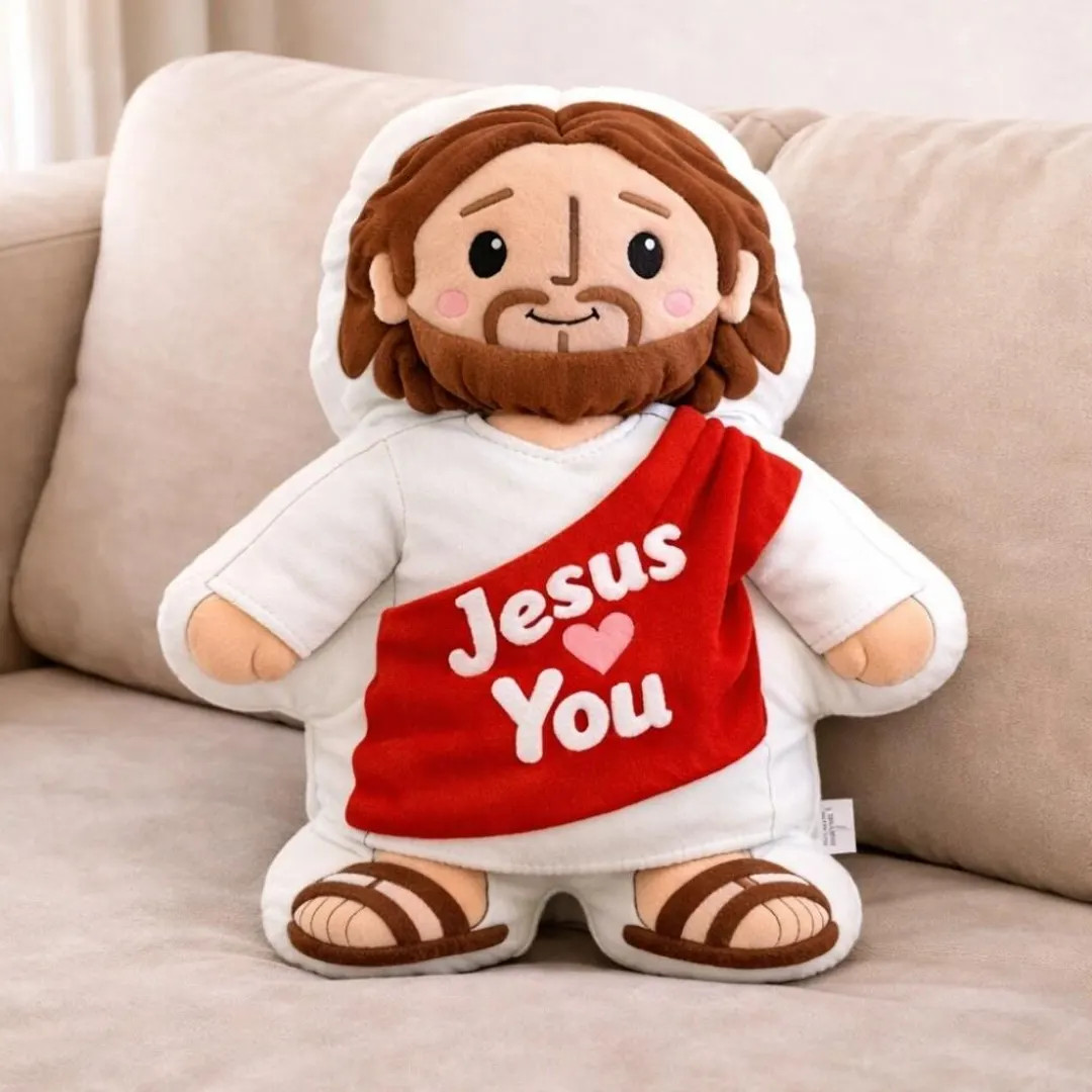 Custom Jesus Love You Pillow, Personalized Initial Christ Decor Plush Pillow, Catholic Cushion fo... | Etsy (US)