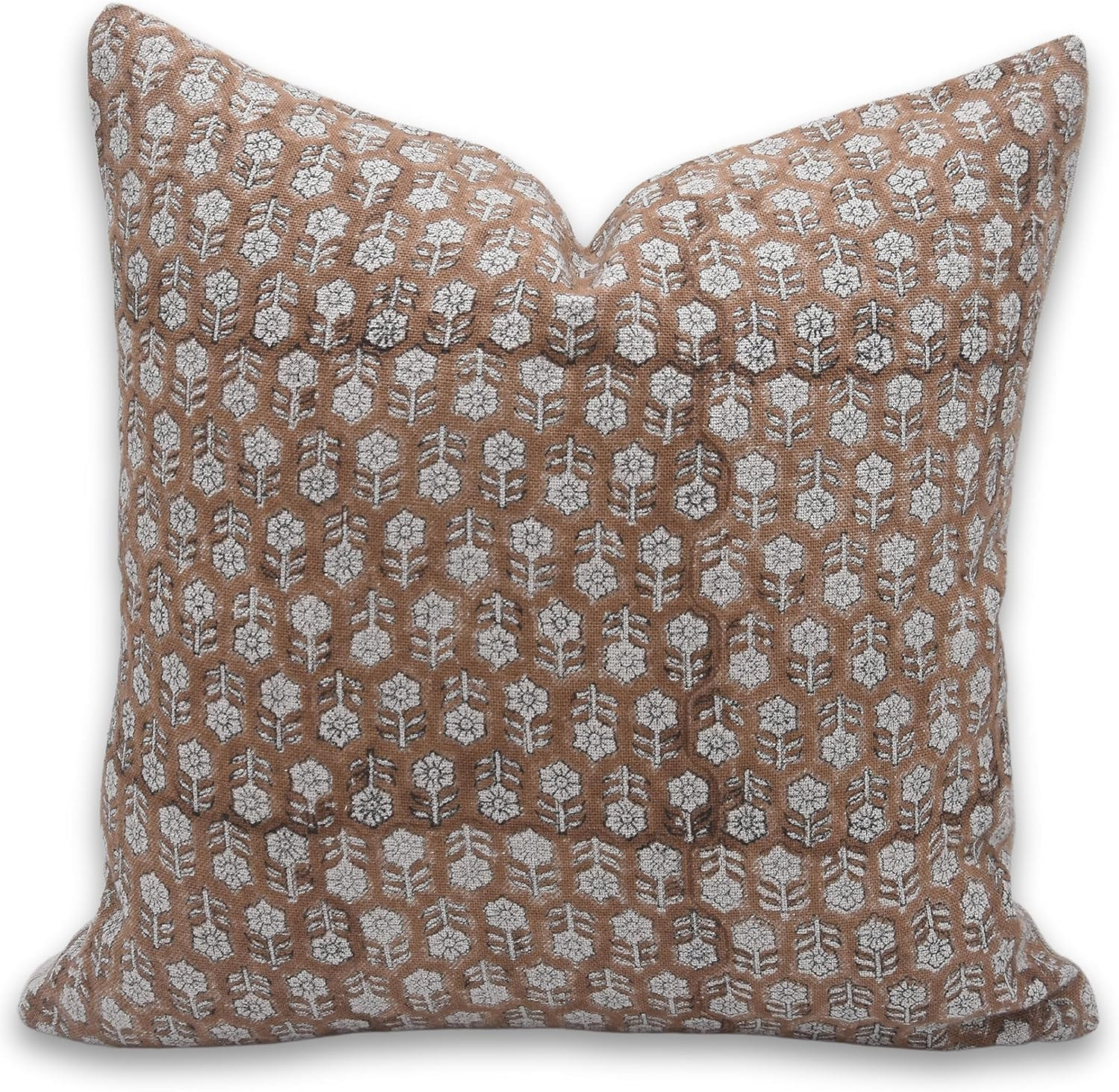 Artistic Handmade Block Print Thick Linen Fabric 20x20 Inches Throw Pillowcase Coushion Covers De... | Amazon (US)