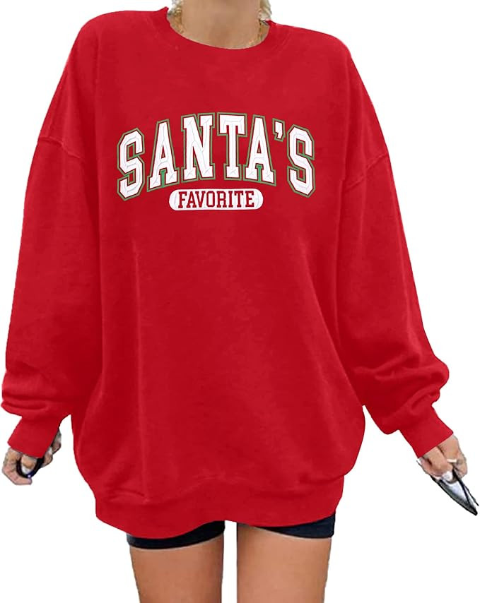LUKYCILD Christmas Vibes Sweatshirt Women Merry Christmas Shirt Xmas Long Sleeve Shirt Winter Hol... | Amazon (US)