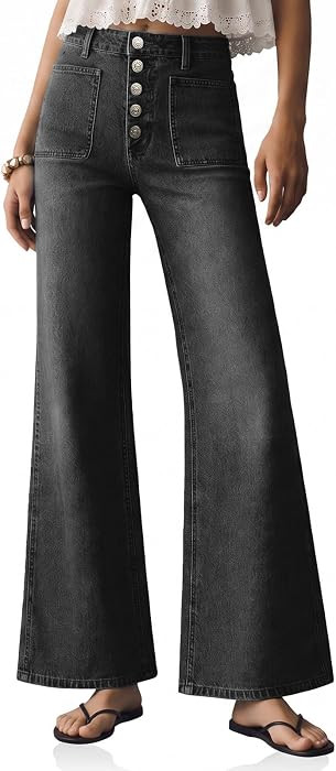 Cicy Bell Womens Wide Leg High Waisted Jeans Vintage Baggy Flare Denim Pant | Amazon (US)
