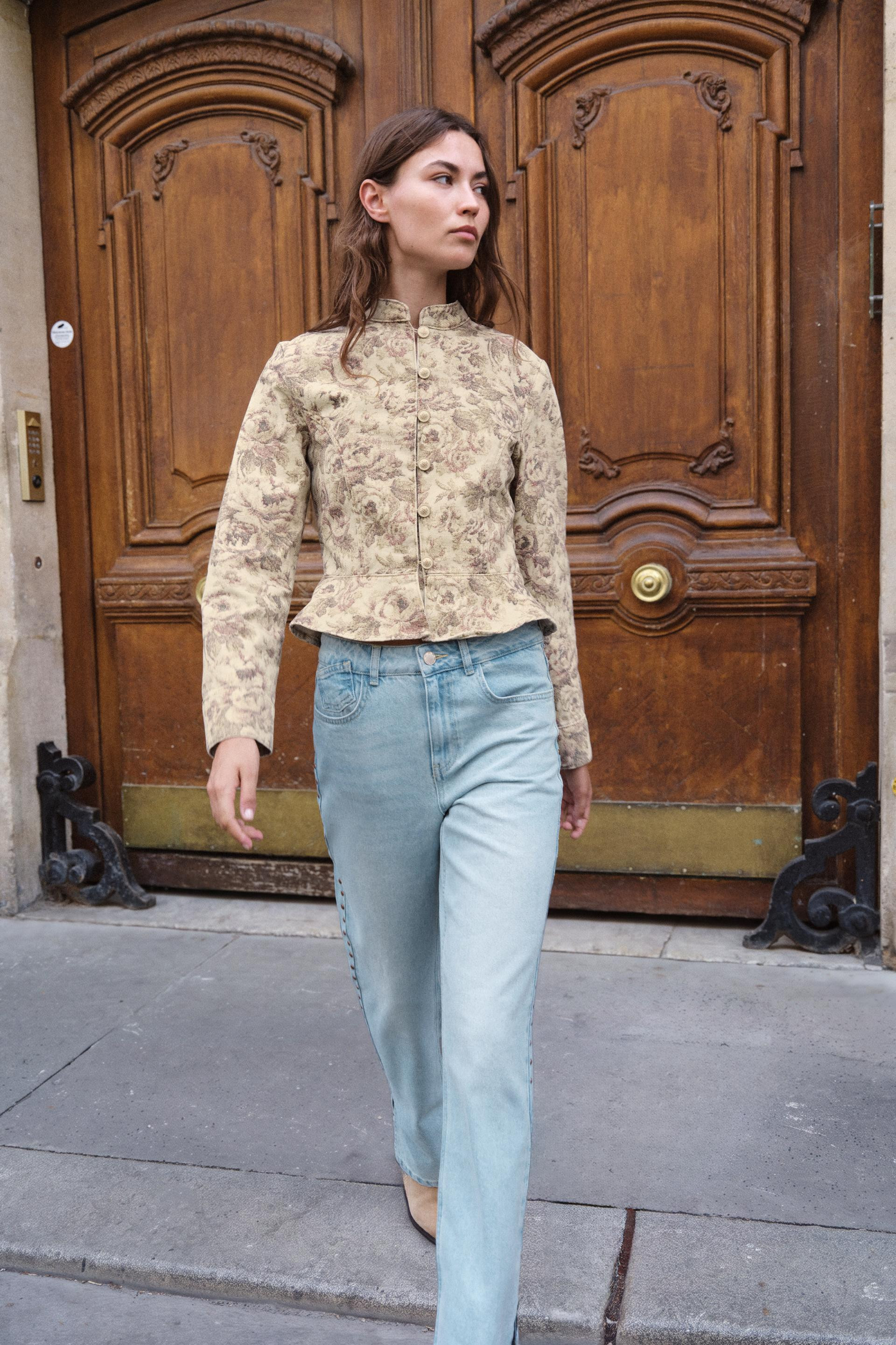 Zara - Z1975 High Rise Wide Leg Jeans - Women - Indigo - Women | Zara US