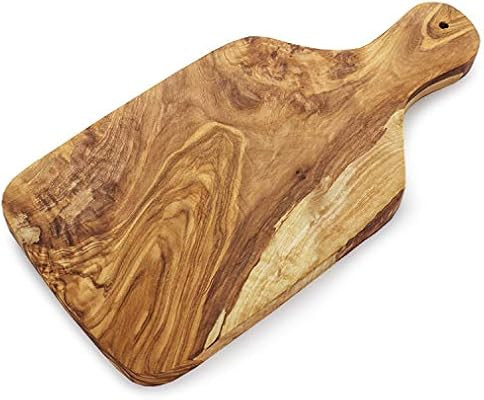 Forest Decor Natural Olive Wood Cutting Board for Serving or Food Prep, Wood Cutting Board with H... | Amazon (US)