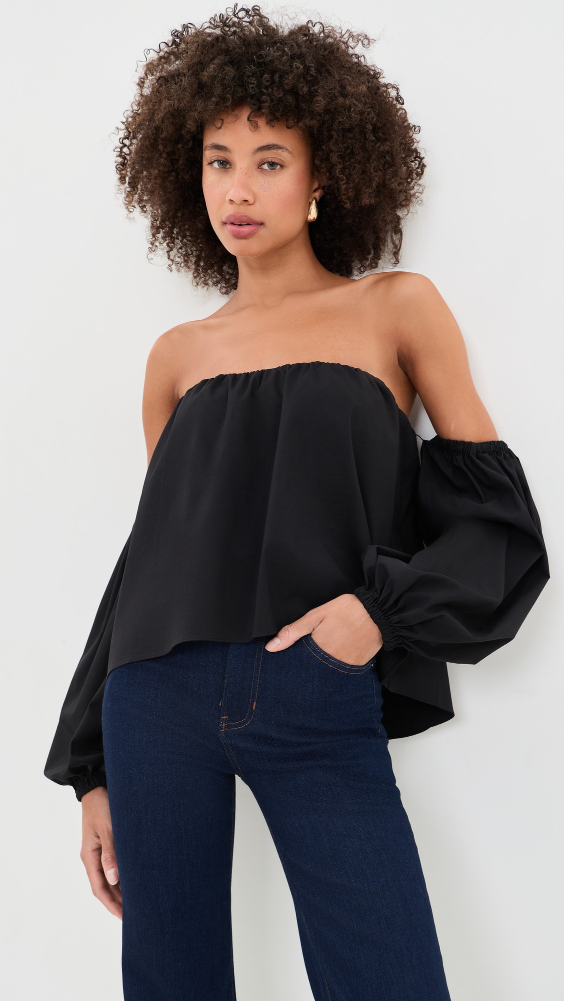 L'AGENCE Sarai Off Shoulder Eternal Bra Top White XXS | Shopbop