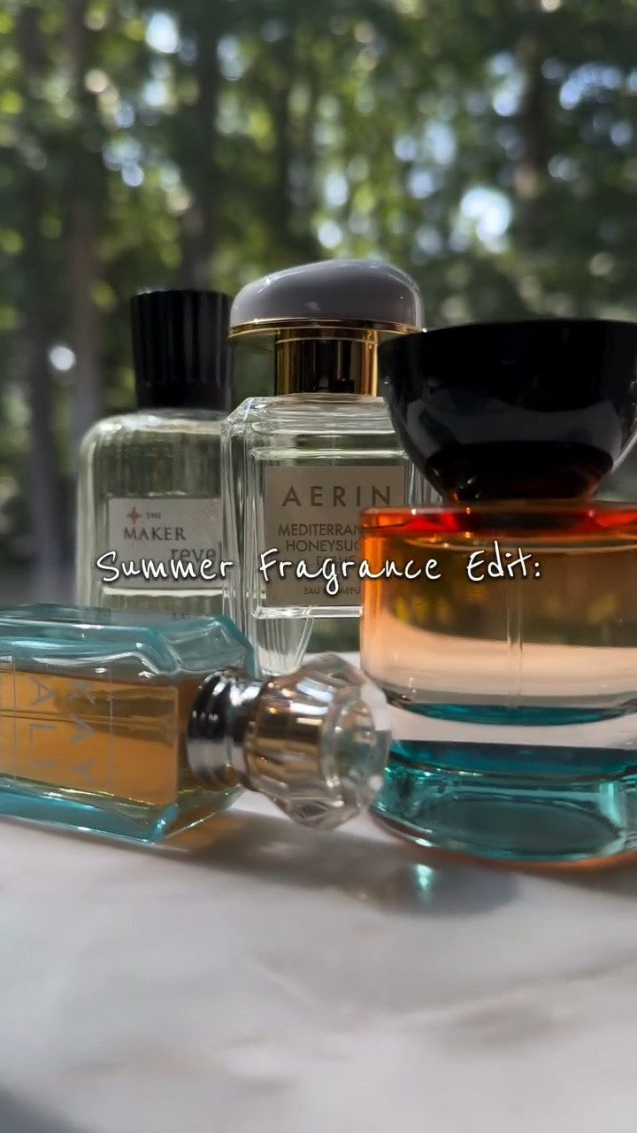 ☀️What summer scents are you currently reaching for? Drop them in the comments!

Featuring:
@themakerhotel Revel
@aerinbeauty Mediterranean Honeysuckle Figue
@vyraoworld Free 00
@kayali Maldives in a Bottle: Ylang Coco | 20

*PR/Gifted
#creatorsearchinsights #fragranceedit #theedit #trendyperfume #fypperfumes
#PerfumeTok #FragranceCollection #SmellGoodFeelBroke #NicheFragrance #smellgoodfeelgood #summerscent #summerperfume #perfumeforsummer #PerfumeProblems #ScentsWithJasmine #fragrancereccomendations

#LTKBeauty #LTKSeasonal #LTKStyleTip