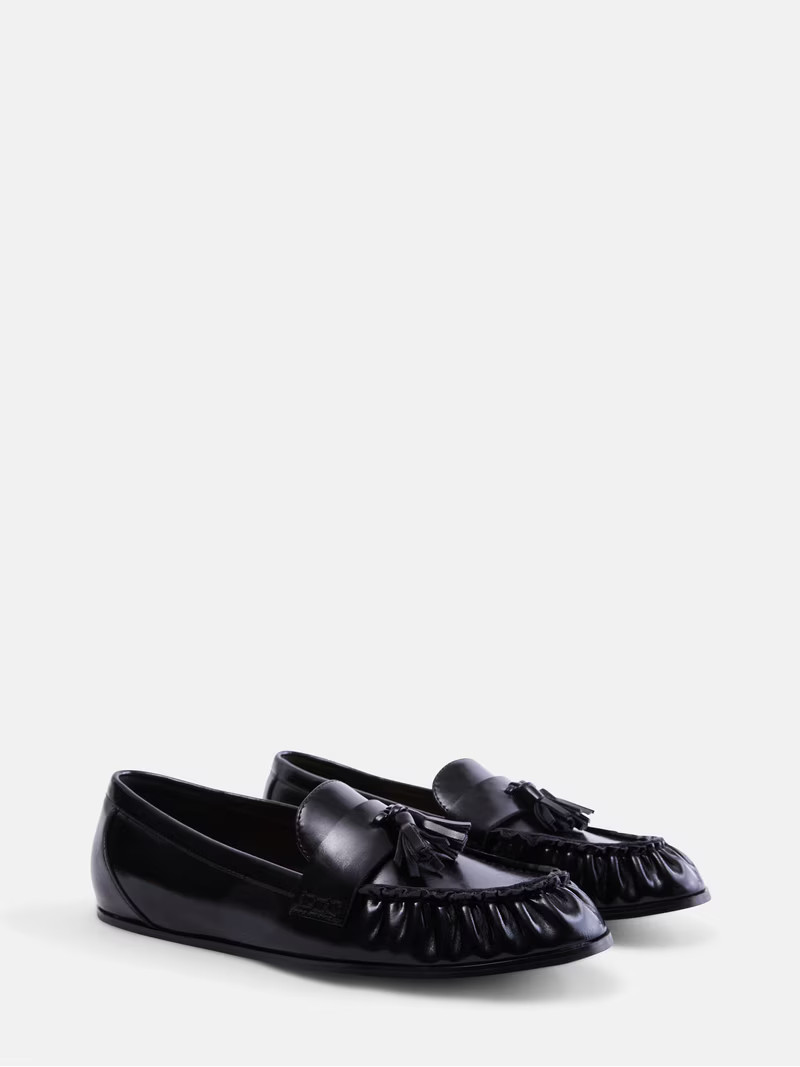 Free Assembly Women's Faux Leather Tassel Loafers | Walmart (US)