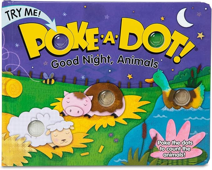 Melissa & Doug Children's Book - Poke-a-Dot: Goodnight, Animals (Board Book with Buttons to Pop) | Amazon (US)
