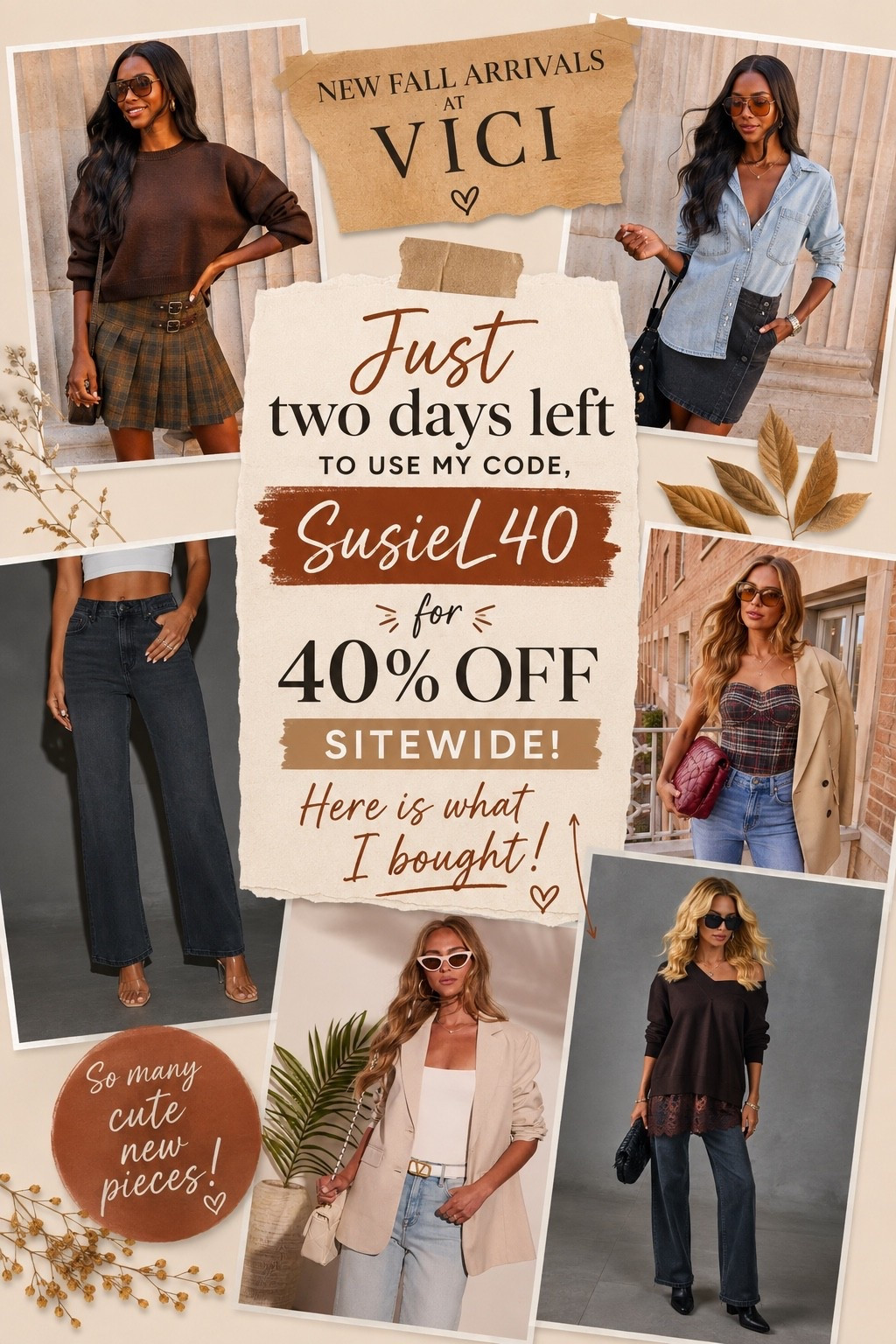 My code SusieL40 is good through tomorrow! Here is what I bought! I got a medium in all tops and the blazer and a size 27 in the jeans :)

#LTKSaleAlert #LTKSeasonal #LTKOver40
