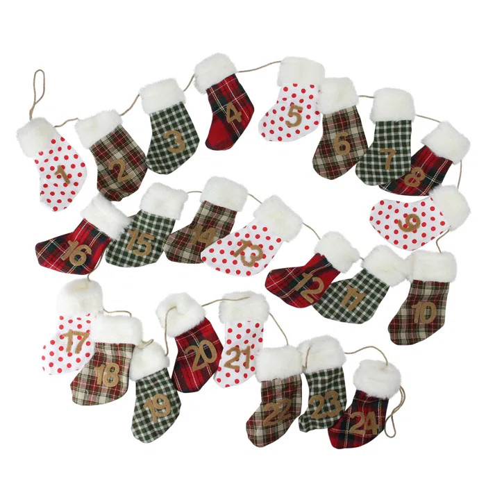 Holiday Christmas Garland Stocking | Wayfair North America
