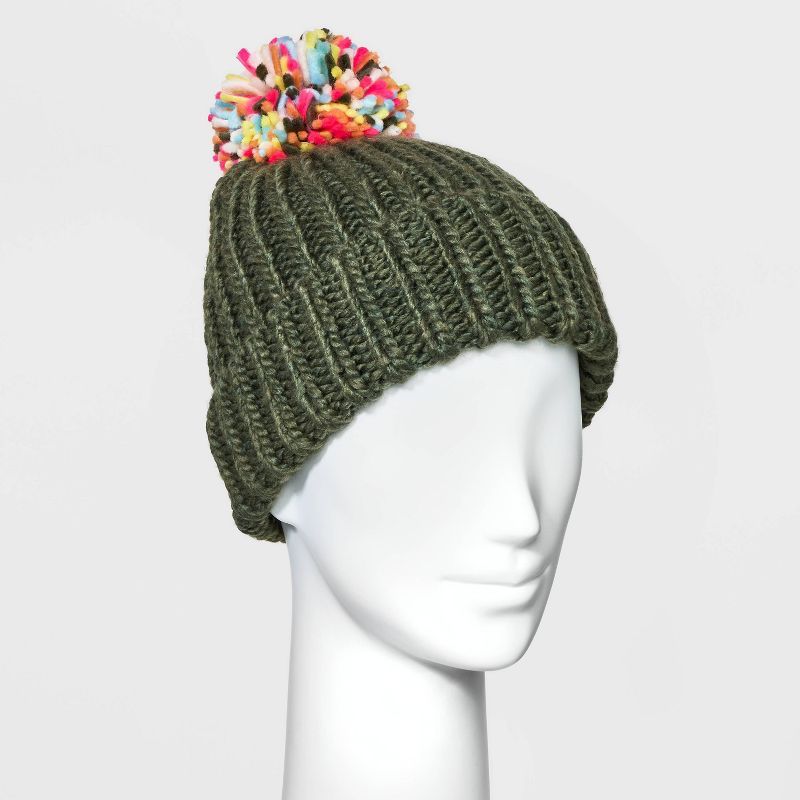 Women's Solid Beanie with Pom - Wild Fable™ | Target